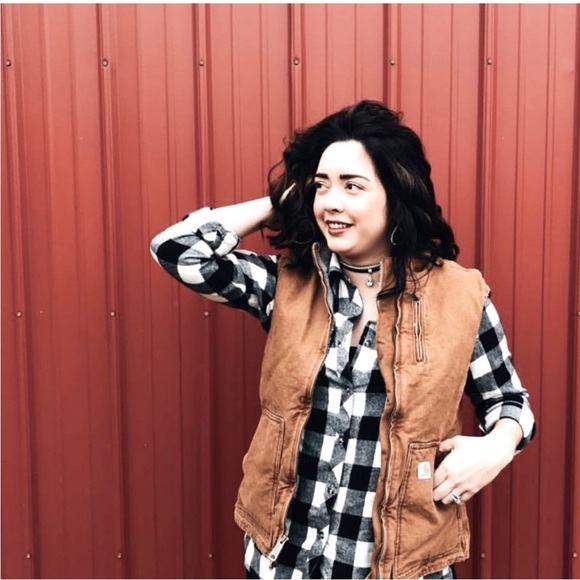 Carhartt Brown Women's Duck Canvas Vest - Picture 2 of 3